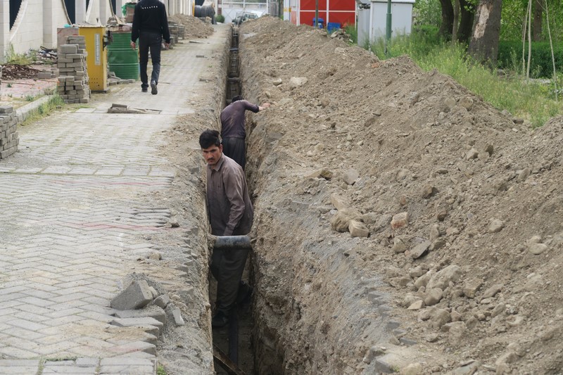کابل کشی مسیر 63 ولت پروژه گازی H25 به پست GIS